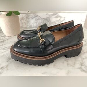 Sam Edelman Chunky Lug Penny Loafer Size 8.5 Black Laurs